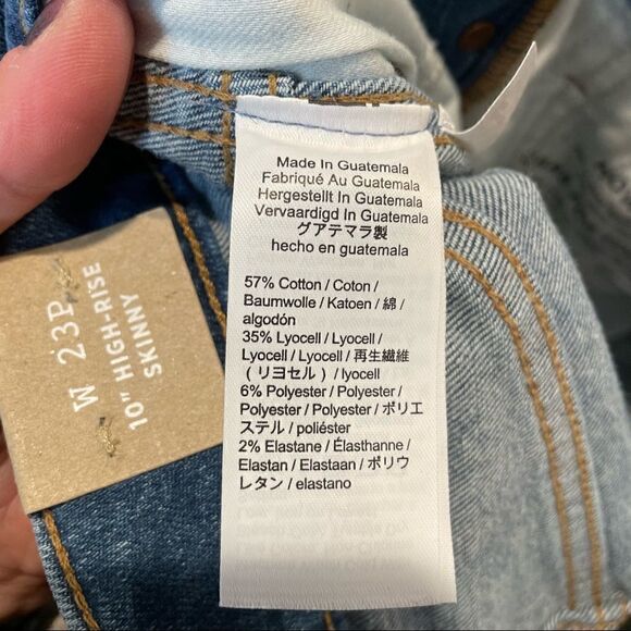 Madewell Jeans 10” High Rise Skinny 23P - Picture 10 of 12